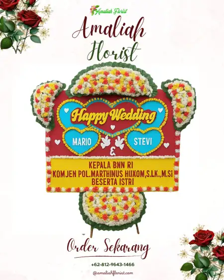 Papan Bunga Pernikahan Puhu